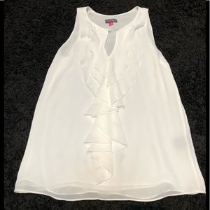 Vince Camuto Ruffle Keyhole Blouse